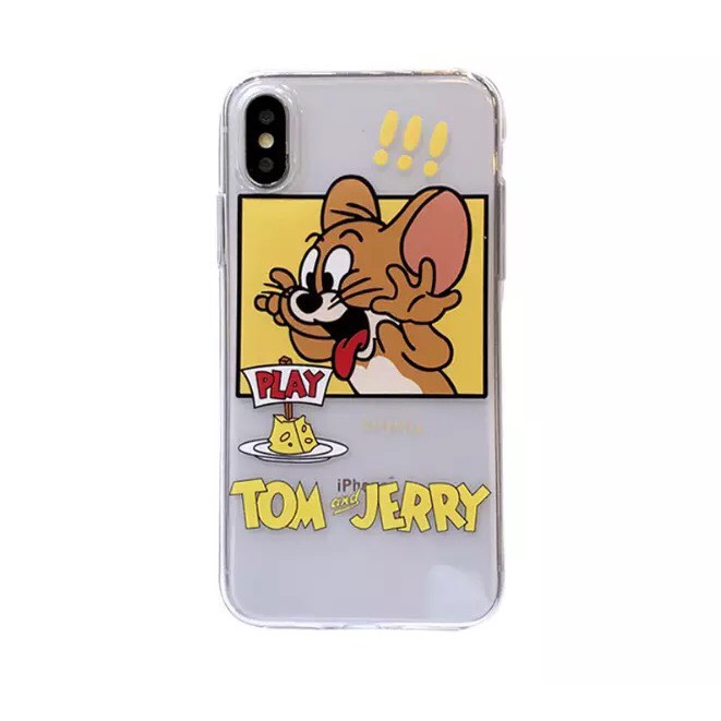 Ốp Iphone Dẻo trong in hình Tom và Jerry Play Iphone 5s/6/6plus/6s/6s plus/6/7/7plus/8/8plus/x/xs/xs max