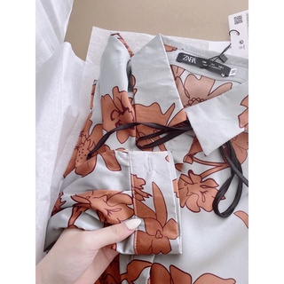 ✨BÁN SỈ✨Áo sơ mi lụa hoa dây nơ