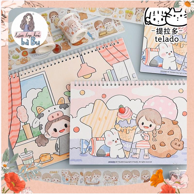 Sổ chiết washi tape size A5, B5, A4 dùng để lưu trữ stickers / washi tape tiện lợi