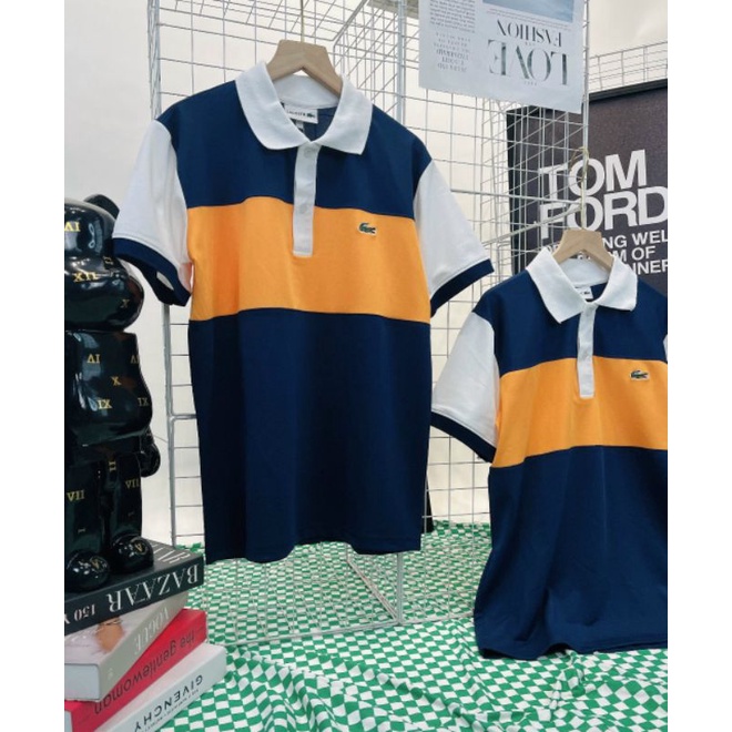 Áo Thun Polo Unisex Nam Nữ Mặc Cặp, Chất Liệu Cotton Cá Sấu Dày Mịn