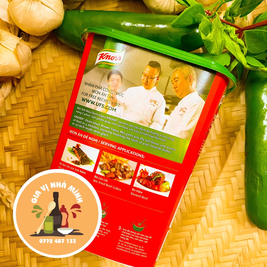 BỘT SỐT NÂU DEMI GLACE KNORR -CHIẾT 500GR - 1KG