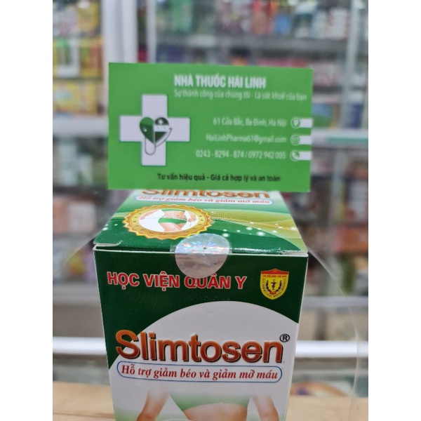 Viên Uống Giảm Cân Slimtosen Extra⚡Chính hãng⚡Hộp 100 viên Học Viện Quân Y Việt Nam
