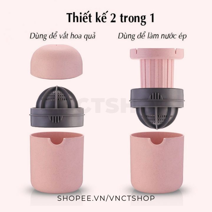 Dụng cụ vắt cam đồ vắt ép nước cam hoa quả trái cây bằng tay nhựa lúa mạch cầm tay