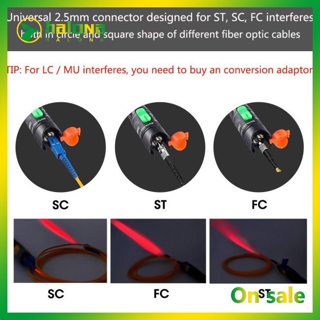 Bút Kiểm Tra Sợi Quang Quang Học Với Đầu Nối 2.5mm Chuyên Dụng