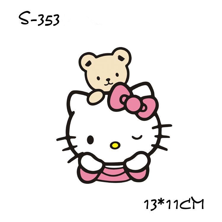 Miếng Dán Trang Trí Xe Hơi Hình Hello Kitty Series 03 Phản Quang Sáng Tạo
