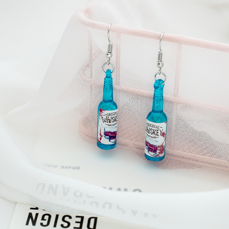 Phong cách tiệc tùng Hoa tai chai nước uống thời trang Hàn Quốc