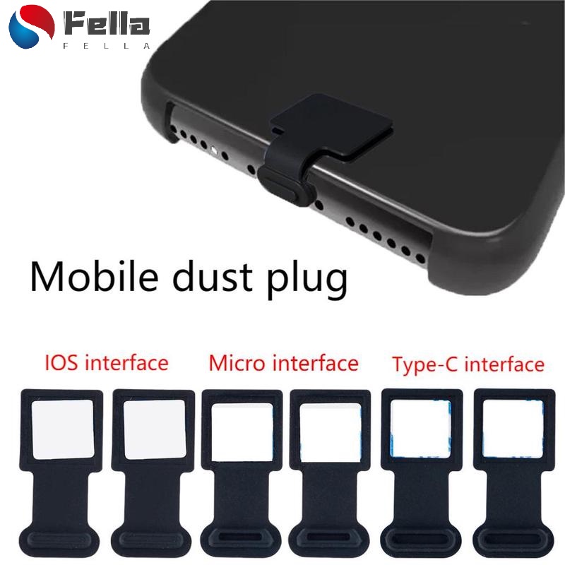 Nắp Đậy Cổng Sạc Điện Thoại Mini Bằng Silicon Chống Bụi Chống Thất Lạc Cho iphone Android Type-C