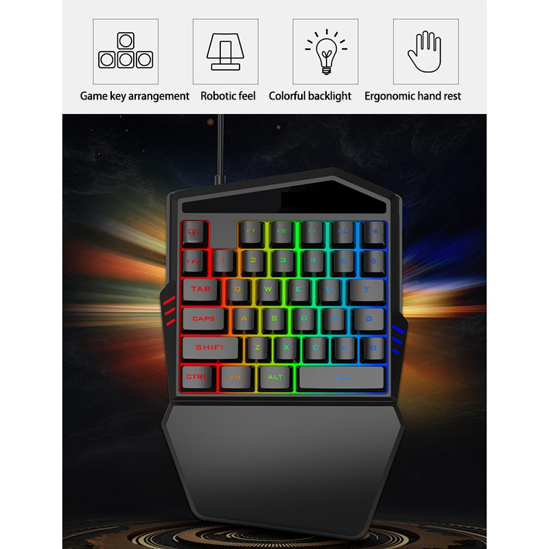 Bàn Phím Chơi Game Rgb 35 Phím Led Trái