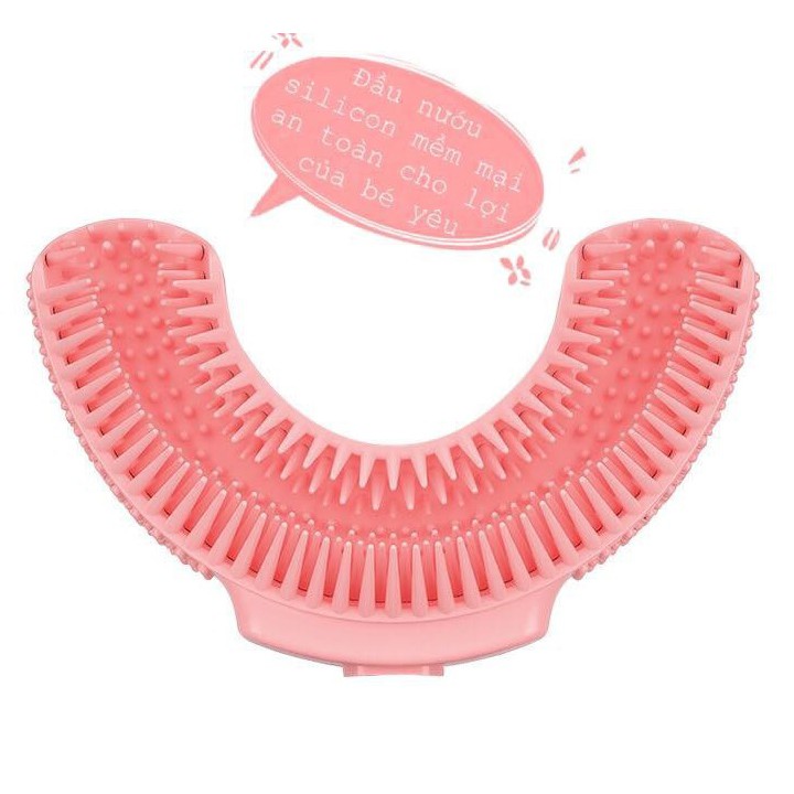 Bàn chải đánh răng cho bé Healthy Baby ,Bàn chải điện cho bé đầu chữ U cho trẻ từ 2-9 tuổi