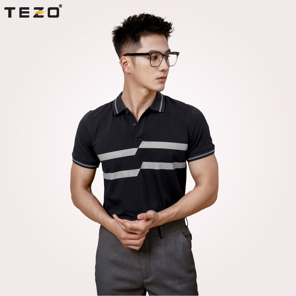 Áo polo nam Tezo phối màu lịch sự trẻ trung năng động 2112APCT07