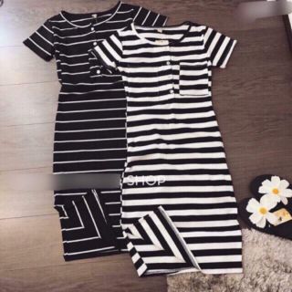 Váy body thun sọc