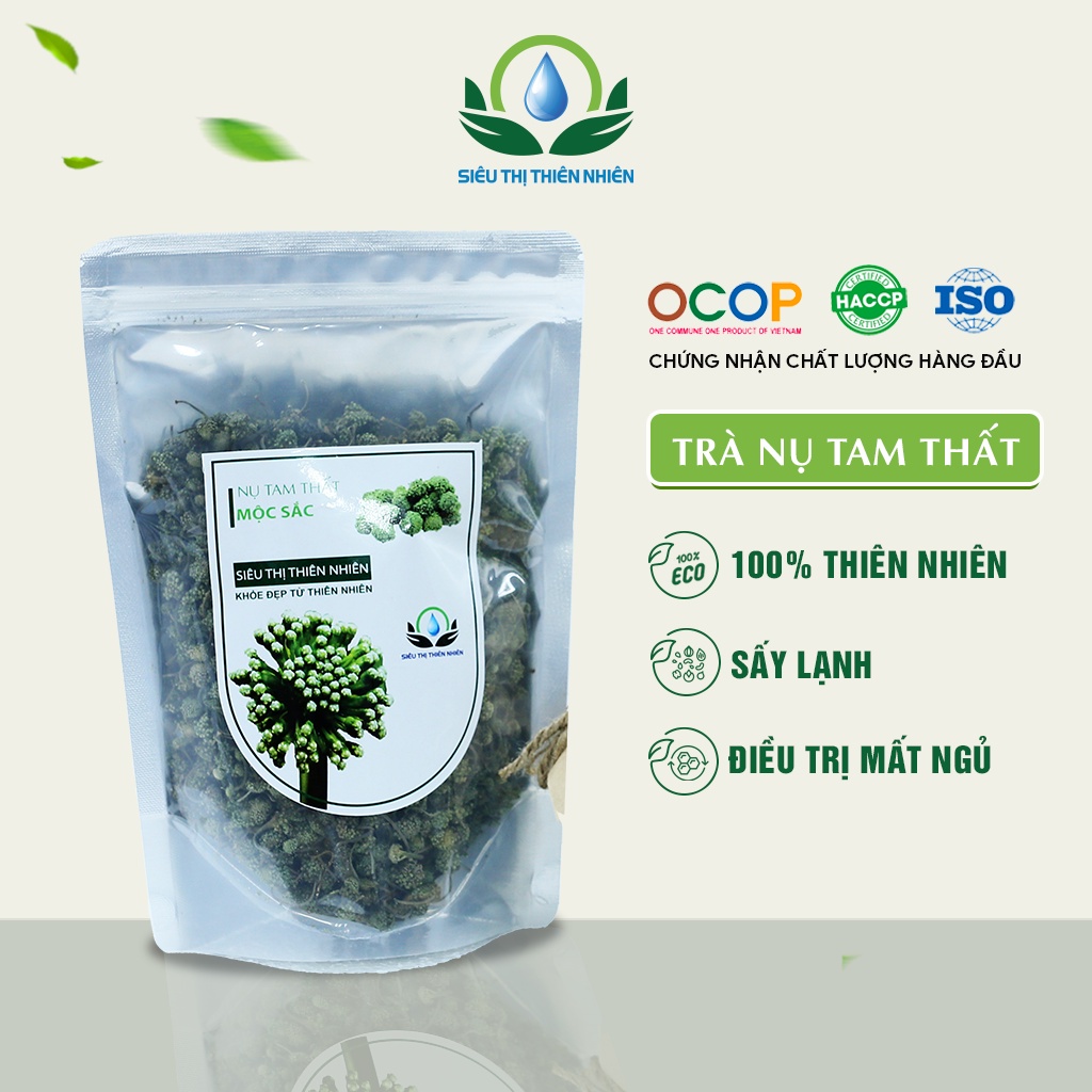 Trà Nụ Tam Thất Sấy Lạnh - Hỗ Trợ Mất Ngủ, Tăng Cường Sức Đề Kháng - Siêu Thị Thiên Nhiên