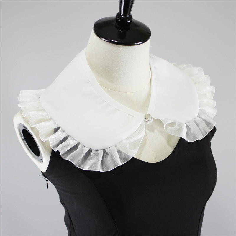 Cổ áo sơ mi giả bằng cotton phối ren màu trắng phong cách Nhật Bản dành cho nữ | BigBuy360 - bigbuy360.vn