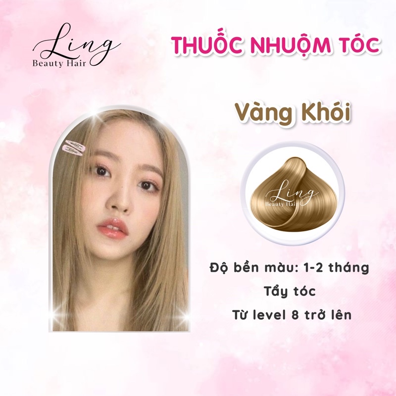 [ TẨY TÓC ] Thuốc nhuộm tóc màu VÀNG KHÓI