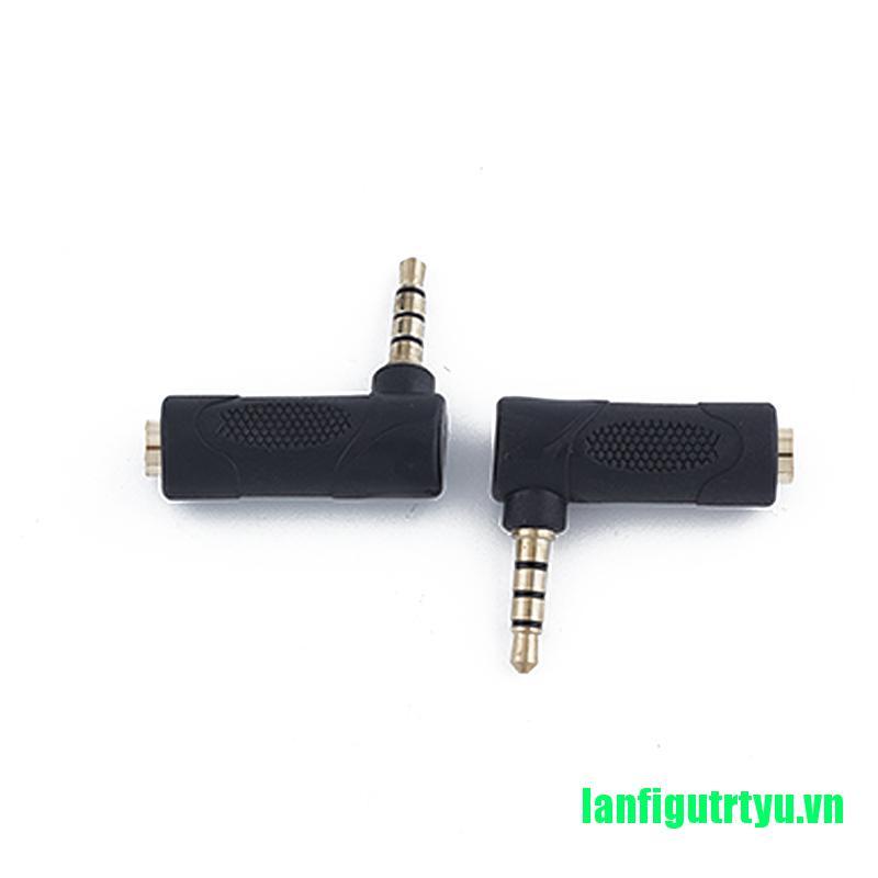1 Đầu Nối Âm Thanh Hình Chữ L 3.5mm 3 Cực 90 Độ