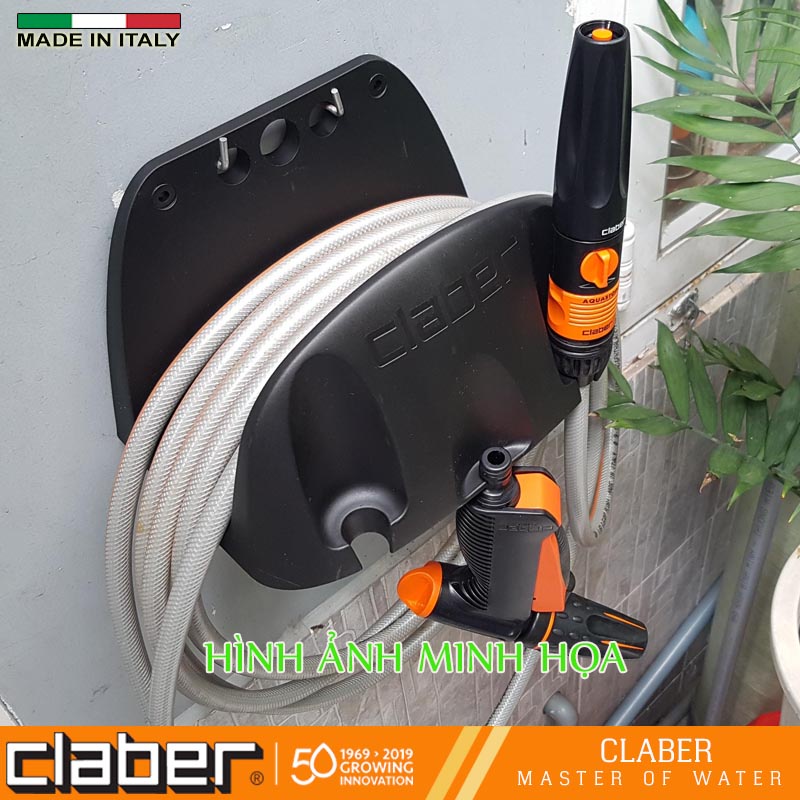 Máng Treo Ống Nước   Eco 0 Claber 8866,nhựa PP, treo được 30m ống phi 12mm và 3 vòi xịt tưới cây