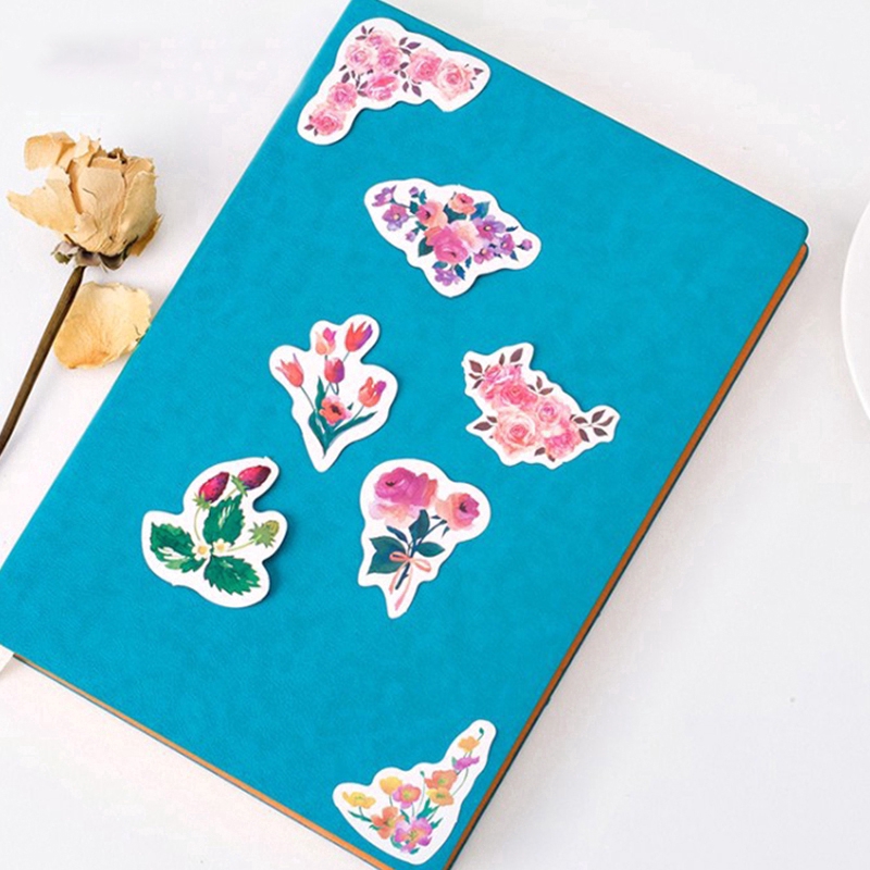 Bộ 45 nhãn dán trang trí sổ tay họa tiết xinh xắn