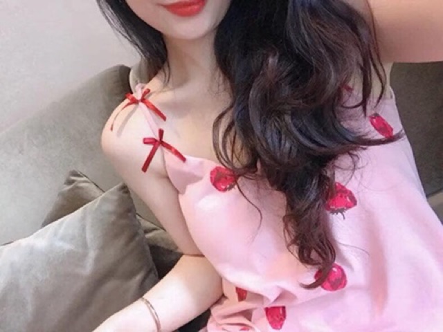 Váy ngủ mặc nhà kèm Bra và che mắt ngủ ( sẵn sll )