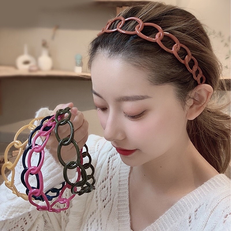 Băng đô tóc dạng xích hot trend cho nữ