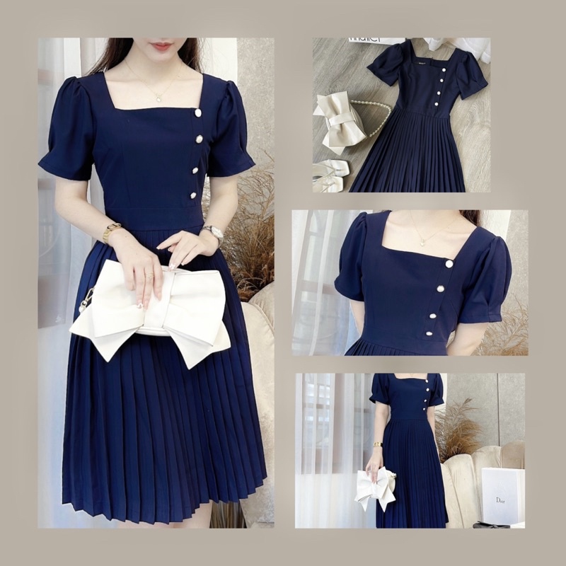 VÁY DẬP LY LỆCH NGỰC by MULLET (Ảnh thật)