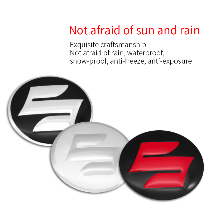 Set 4 miếng dán logo 56mm tiện dụng để trang trí bánh xe ô tô Suzuki Xi7 Swift Viva Ertiga Wagon Cerio