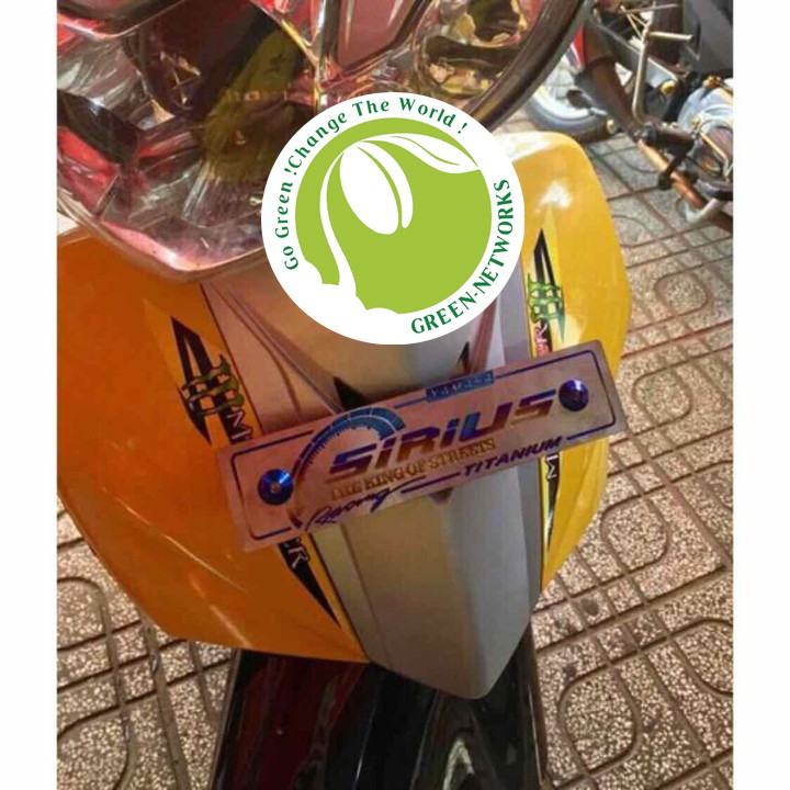 Bảng tên titanium xe Sirius Greennetworks