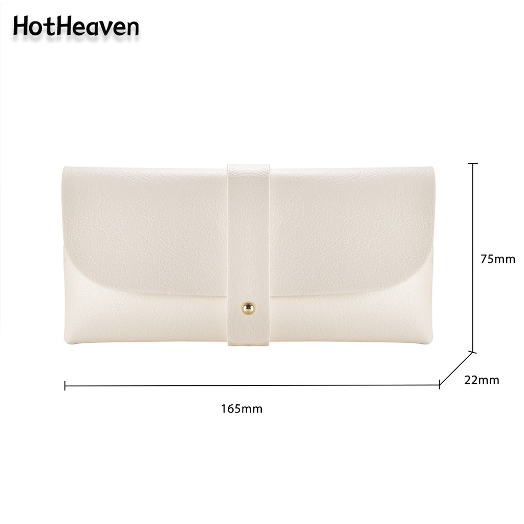 Túi Đựng Mắt Kính Bằng Da Mềm 2 Màu Có Khóa Kim Loại Cho Nam Và Nữ