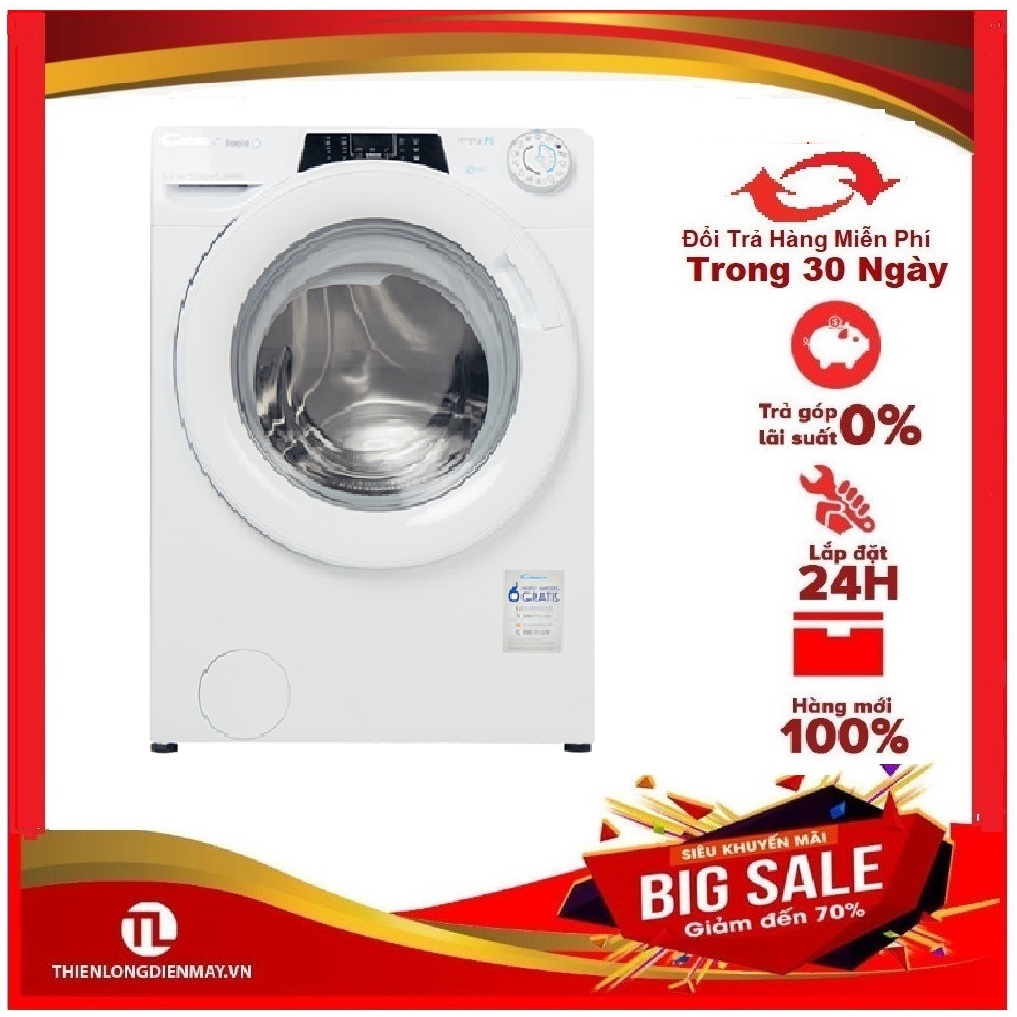 RO 1284DWH7/1-S - MIỄN PHÍ CÔNG LẮP ĐẶT HCM - Máy giặt lồng ngang Candy Inverter 8Kg RO 1284DWH7/1-S