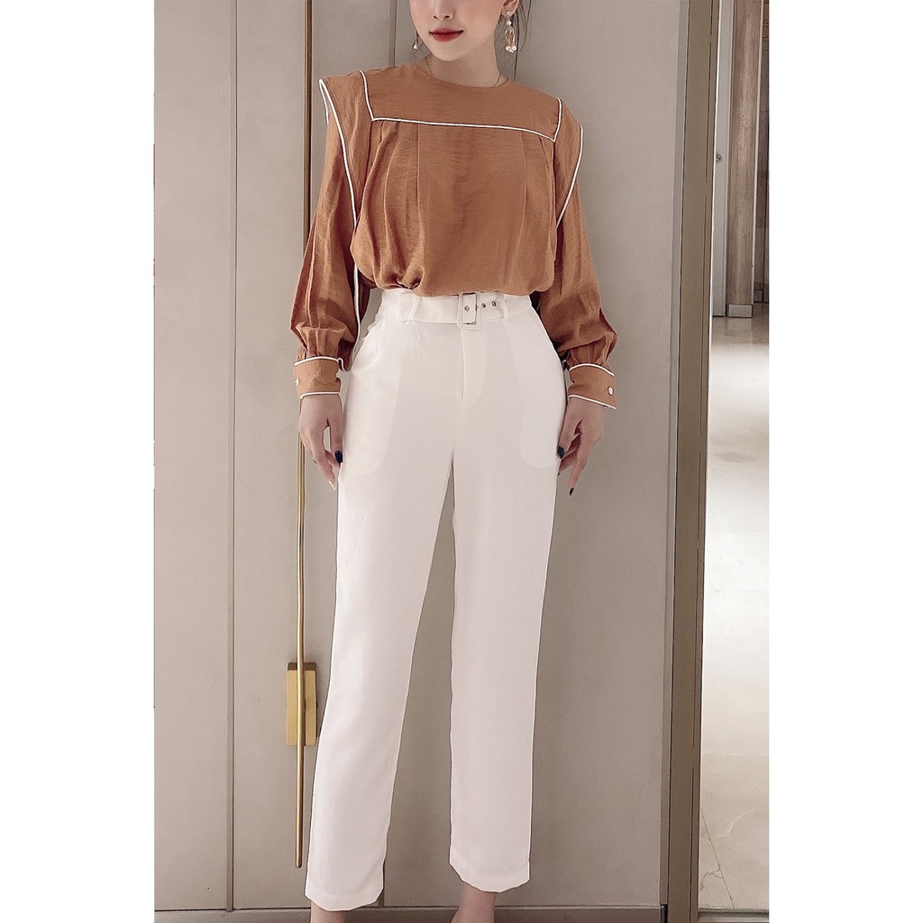 Áo sơ mi dài tay phối viền - 20Again