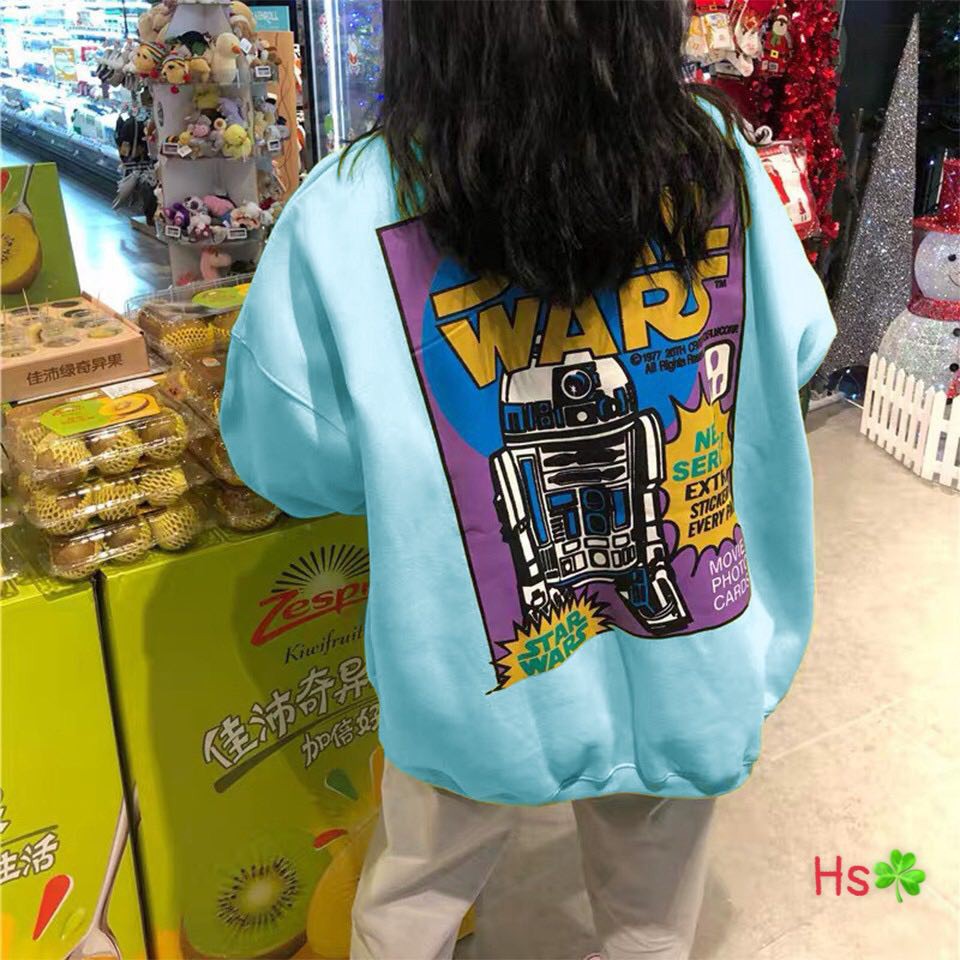 Áo Nỉ Sweater Nữ - Áo Nỉ Star War In 3D Họa Tiết Đẹp Mắt From Rộng