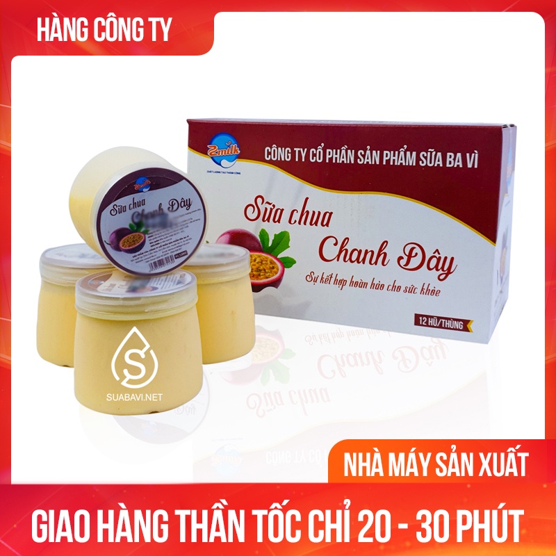Sữa Chua Chanh Dây Ba Vì - Zmilk - Thùng 12 Hũ