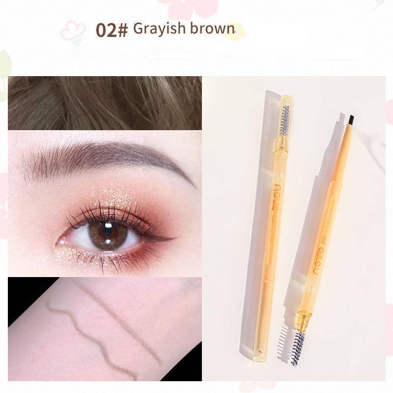 Chì Kẻ Lông Mày NOVO Hai Đầu Màu Sắc Tự Nhiên Lâu Trôi Không Thấm Nước