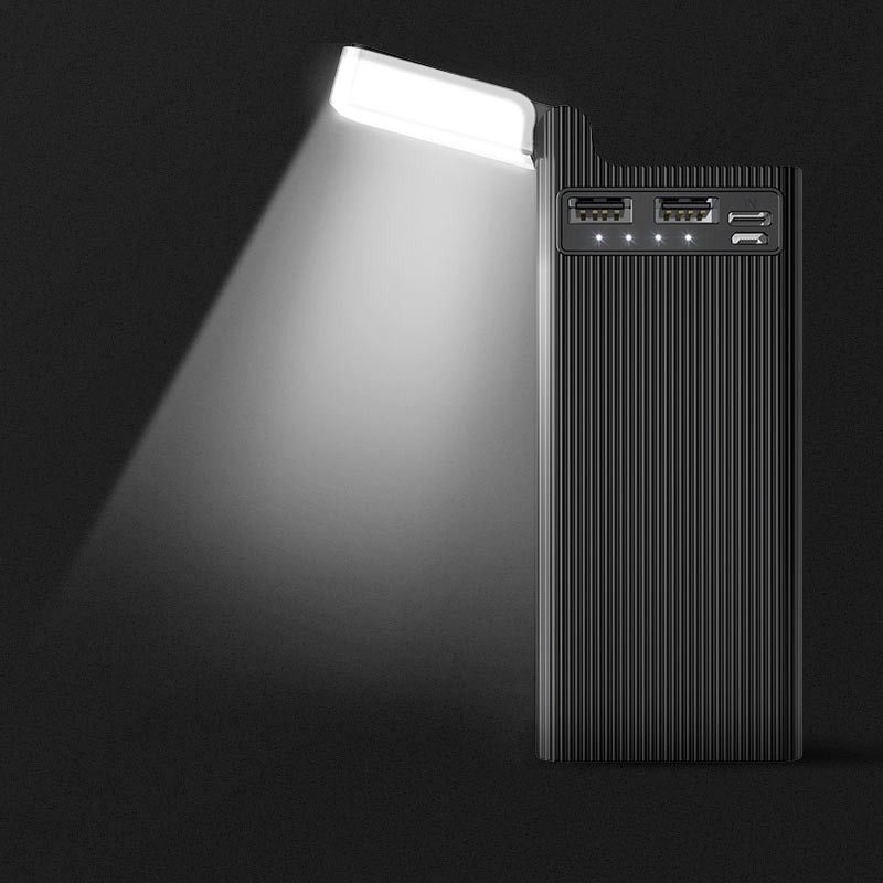 Pin sạc dự phòng kèm đèn bàn Hoco J62A dung lượng 10000mAh có đèn chiếu sáng LED, đầu ra 2 cổng USB 2A - Hàng chính hãng