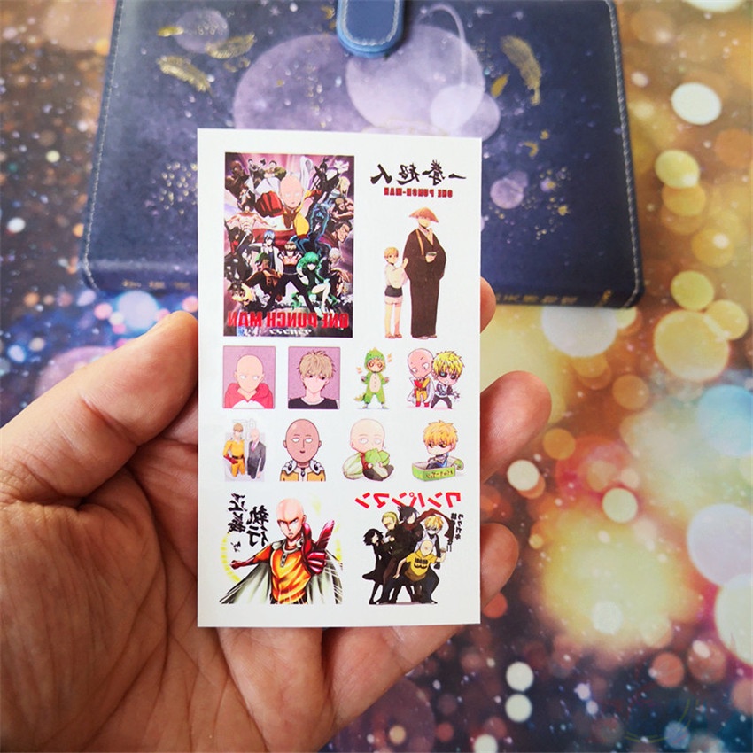 Tấm hình xăm dán tạm thời chống thấm nước họa tiết anime Saitama cá tính