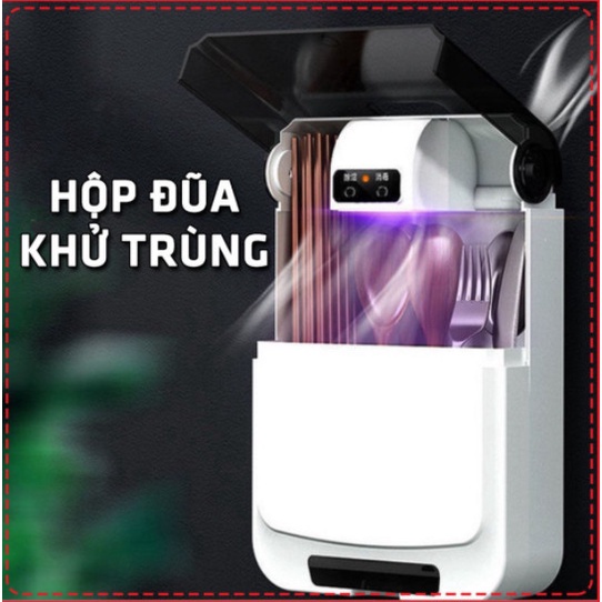 Hộp Sấy Đũa Thìa Khử Khuẩn Tia UV Dán Tường Công Nghệ Sát Trùng Hoàn Hảo