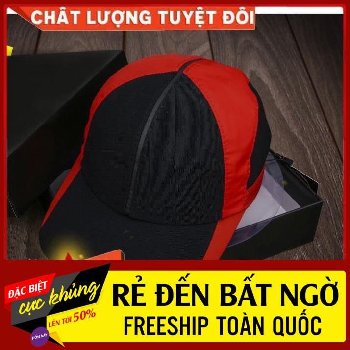 Mũ Nón Sơn Màu Đen Đỏ Thiết Kế Độc Lạ Vải Lưới Kết Dù 001 01