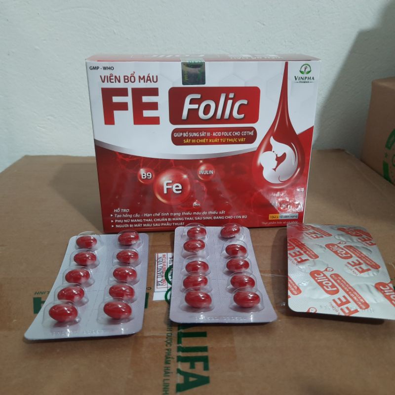 Viên bổ máu FE FOLIC giúp bổ sung sắt III - Acid folic cho cơ thể