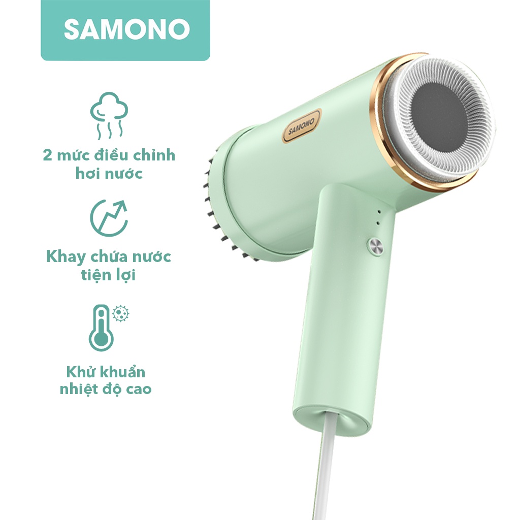 Bàn ủi hơi nước cầm tay SAMONO SW-GSG120 thiết kế gấp gọn - khử trùng - công suất lớn 3in1 - Bảo hành 12 tháng