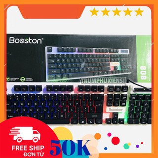[FREESHIP ĐƠN 50K] BÀN PHÍM GIẢ CƠ CHUYÊN GAME BOSSTON 808 LED NỀN - HÀNG CHÍNH HÃNG