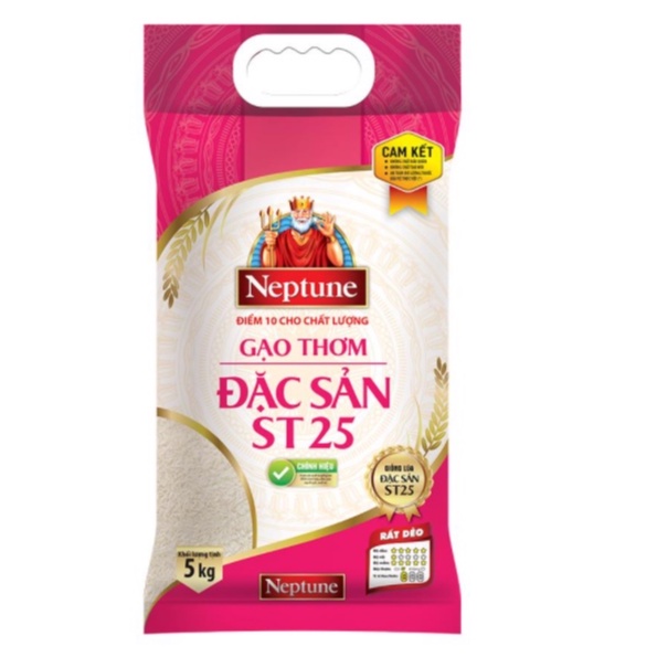 Gạo Thơm Đặc Sản Neptune ST25 5Kg/túi