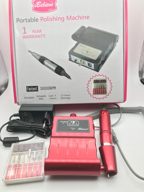 Máy mài nail, máy mài móng tích điện ibeliver