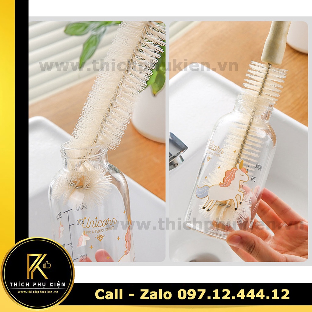 Cây Cọ Rửa Ly - Chai - Lọ Tiện Dụng - Bàn Chải Rửa Ly/Chai/Lọ
