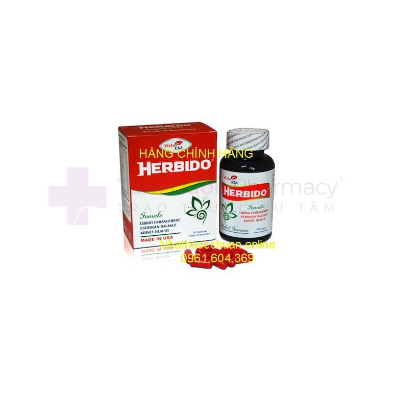 HERBIDO bổ sung nội tiết tố nữ giúp tăng cường sinh lý nữ ( Hàng chính hãng - Hộp 60 viên)