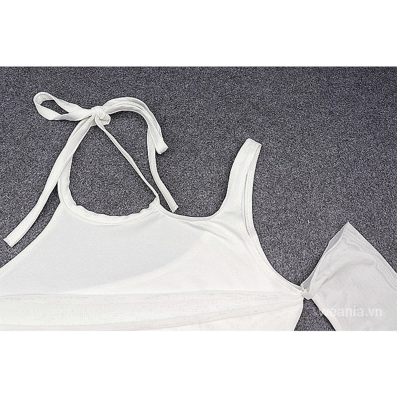 Áo thun tay lỡ phối lưới thiết kế độc đáo quyến rũ cho phái nữ