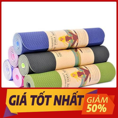 Thảm tập Yoga 2 lớp chống trơn không thấm nước - dụng cụ tập thể hình