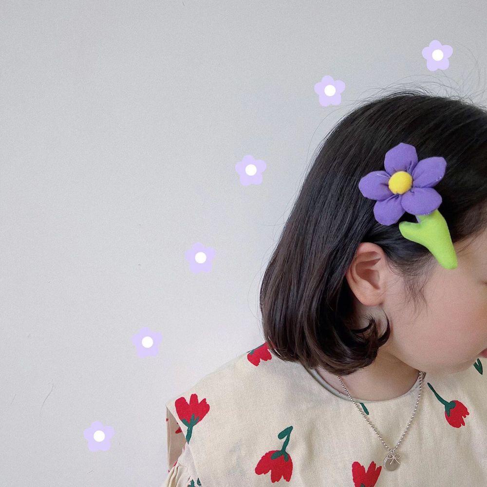 Kẹp Tóc Ba Chiều Vải Cotton Màu Sắc Ngọt Ngào VANES1 Cho Bé