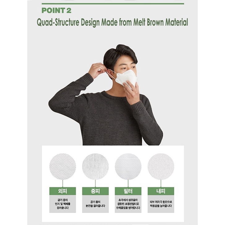 ⭐Korea Mask⭐ New CleanWell Color Mask KF94 Large/ 6 màu