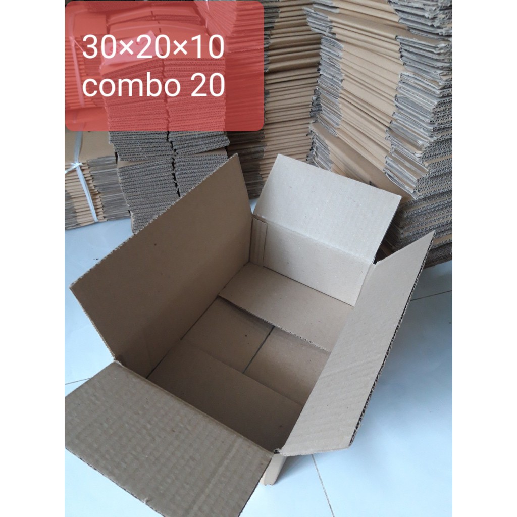 20 hộp 30x20x10 cm nắp dán