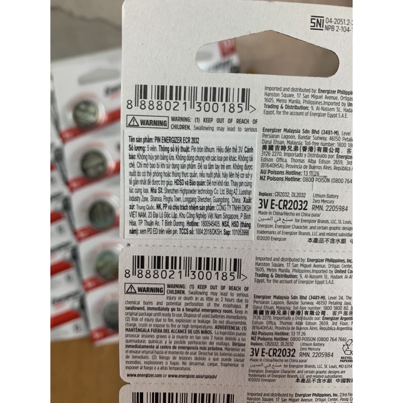 Pin Energizer CR2032 – Pin Lithium 3V