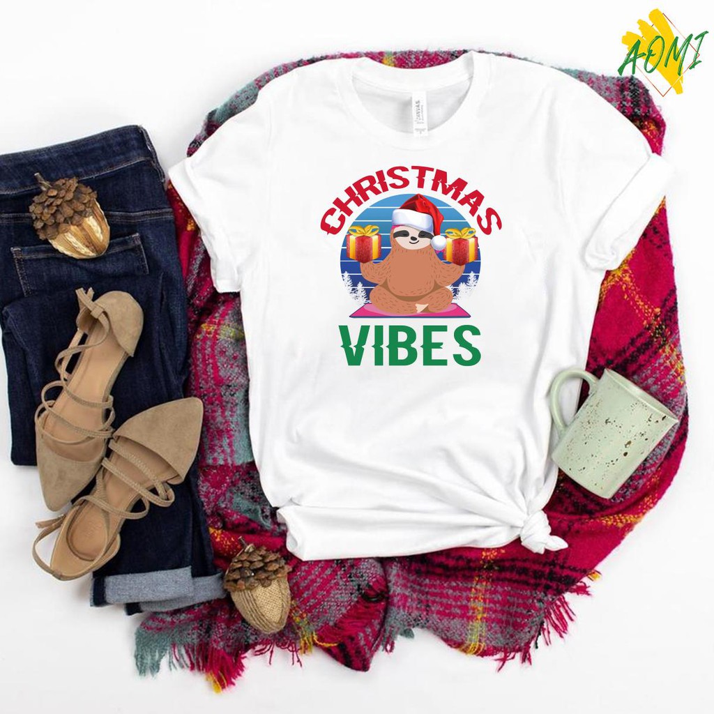 ÁO THUN UNISEX AOMI CHRISTMAS VIBES TAY NGẮN TAY LỠ NAM NỮ CHẤT VẢI LOẠI MỘT